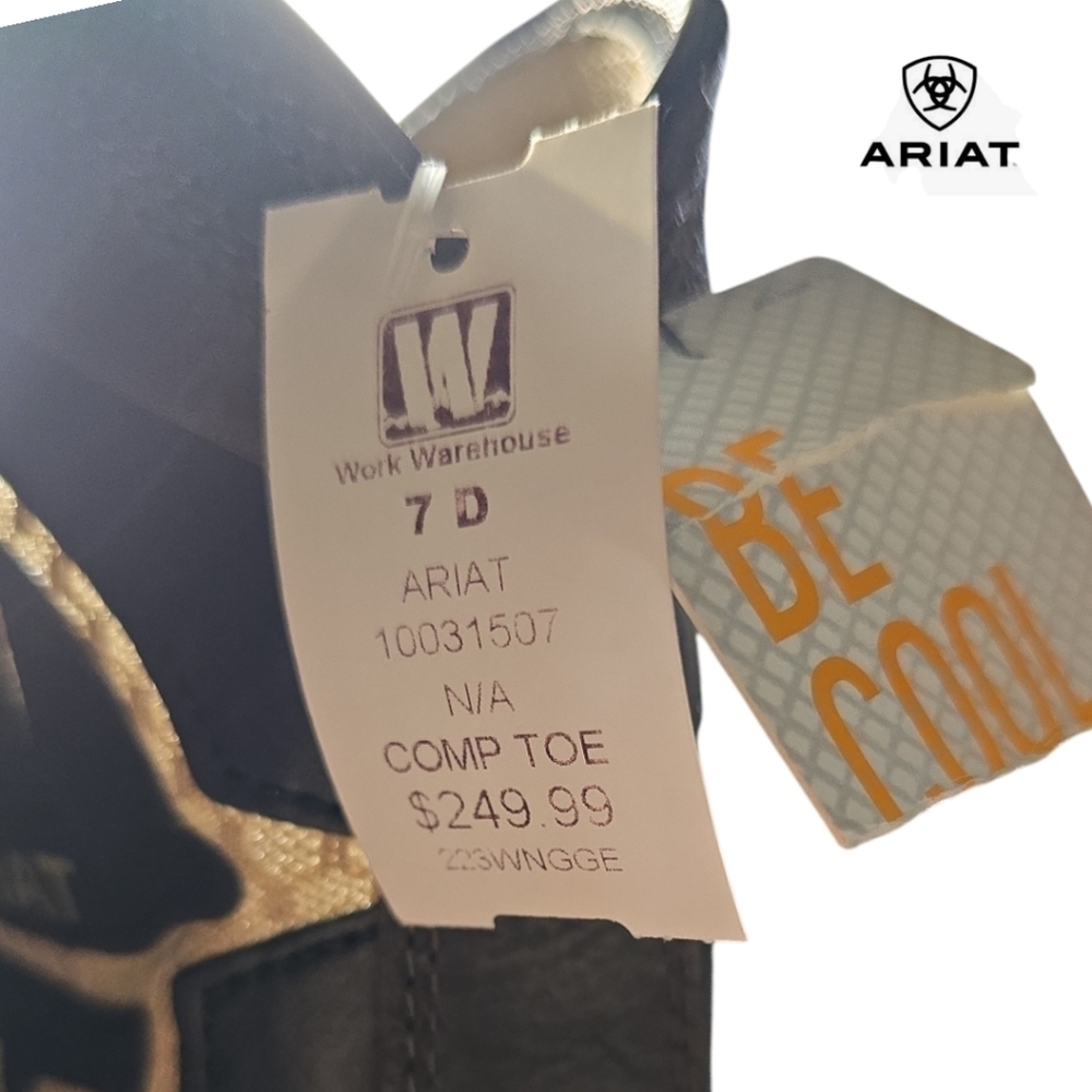 ARIAT Workhog XT VentTek Bold Carbon Toe Men's 7D Iron Coffee Roughneck NEW IB - Picture 10 of 10